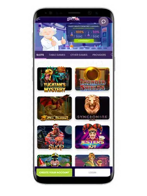 application mobile au Madnix Casino