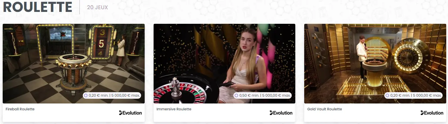 Roulette au Madnix Casino